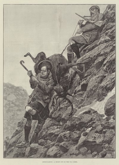 Hirschjagd, eine Abkürzung auf dem Heimweg von Richard Caton Woodville junior