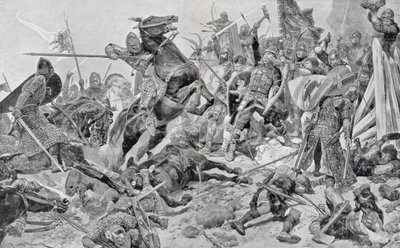Harolds (ca. 1022-66) letzter Stand, Illustration aus 