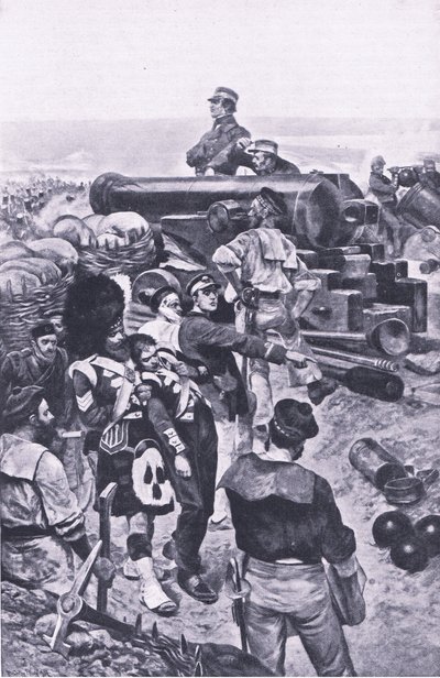 Der Sturm auf Sewastopol, 1855, Illustration aus British Battles on Land and Sea, 1915 von Richard Caton Woodville junior
