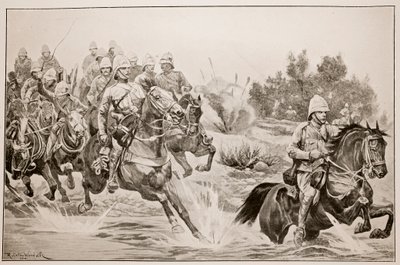 Der große Vormarsch: Königliche Pferdeartillerie (Kavalleriedivision) überquert den Vaal von Richard Caton Woodville junior