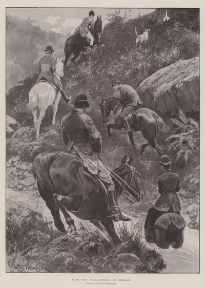 Mit den Hirschhunden auf Exmoor von Richard Caton Woodville junior