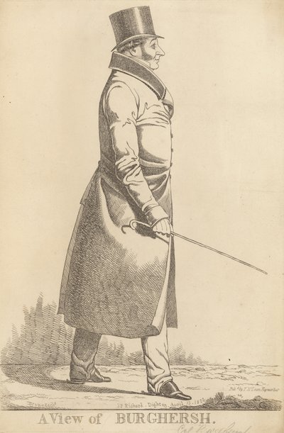 John Fane, 11. Earl of Westmorland; Eine Ansicht von Burghersh von Richard Dighton