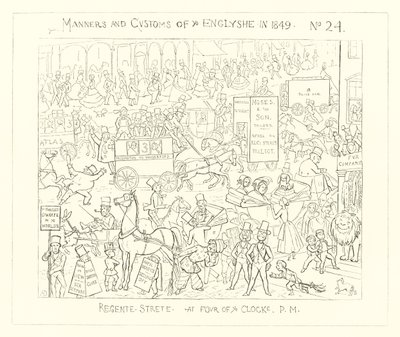 1849, Regent Street um vier Uhr nachmittags von Richard Doyle