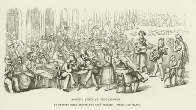 Moderne venezianische Troubadoure, eine Abendszene vor dem Café Florain, Piazza San Marco von Richard Doyle