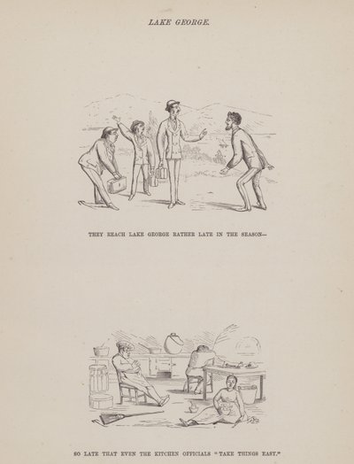 Seite aus Die amerikanische Tour von Herrn Brown, Jones und Robinson (Gravur) von Richard Doyle