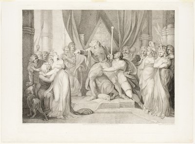 Lear verstößt seine Tochter Cordelia von Richard Earlom