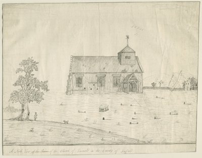 Abschiedskirche: Federzeichnung, undatiert [spätes 18. Jahrhundert] von Richard Greene