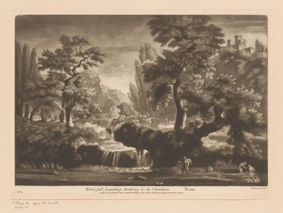 Landschaft mit Wasserfall von Richard Houston