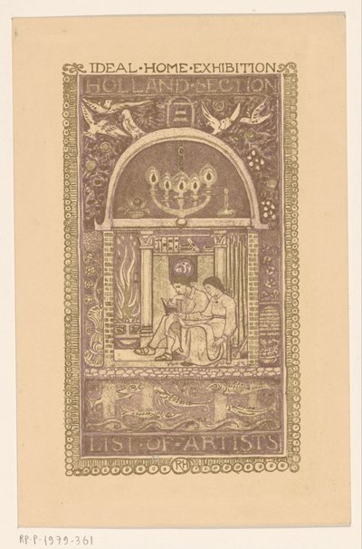 Umschlagentwurf für: Katalog der Ideal Home Exhibition, 1912 von Richard Nicolaüs Roland Holst
