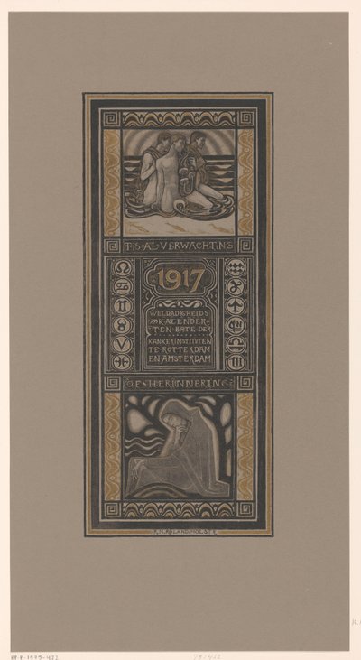 Wohltätigkeitskalender für 1917 von Richard Nicolaüs Roland Holst