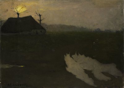 Landschaft im Mondlicht von Richard Nicolaus Holst Roland