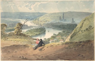 Rouen, Blick von Bon-Secours von Richard Parkes Bonington