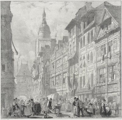 Rue du Gros Horloge, Rouen von Richard Parkes Bonington