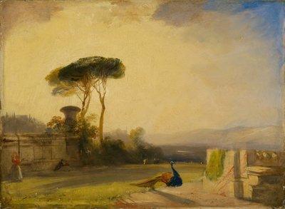 Blick auf das Gelände einer Villa bei Florenz, 1826 von Richard Parkes Bonington
