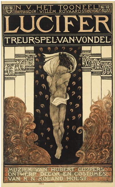Plakat für das Stück Lucifer von Richard Roland Holst