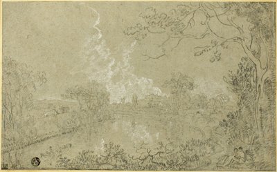 Ufer des Flusses Dee bei Eaton Hall, Cheshire von Richard Wilson