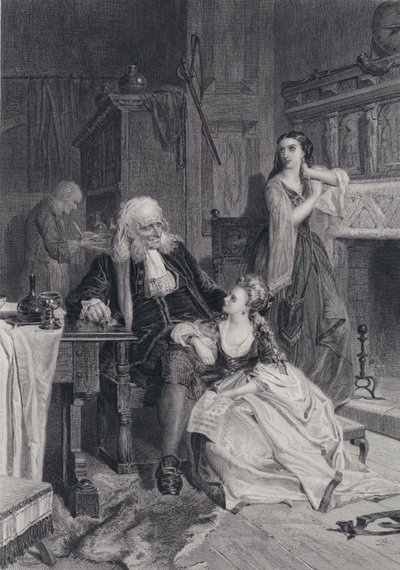Illustration für Der Pirat von Sir Walter Scott (Gravur) von Robert (after) Herdman