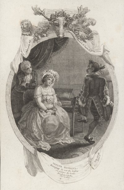 Szene aus The Tender Husband von Richard Steele (Gravur) von Robert (after) Smirke