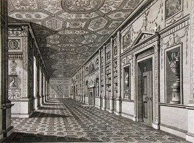 Die Bibliothek im Syon House, gebaut 1760-69 von Robert Adam