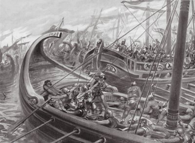 Die phokäische Flotte besiegt die Karthager von Robert Ambrose Dudley