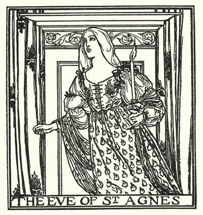 Illustration für Gedichte von John Keats: Der Abend vor St. Agnes von Robert Anning Bell