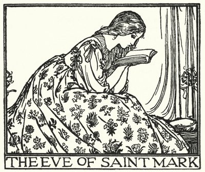 Illustration für Gedichte von John Keats: Der Abend des Heiligen Markus (Lithografie) von Robert Anning Bell