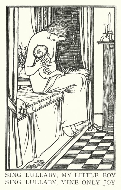 Sing Schlaflied, mein kleiner Junge, sing Schlaflied, meine einzige Freude von Robert Anning Bell