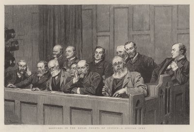 Skizzen in den königlichen Gerichten, eine spezielle Jury von Robert Barnes
