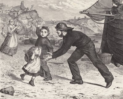 Die Rückkehr des Fischers (Gravur) von Robert Barnes