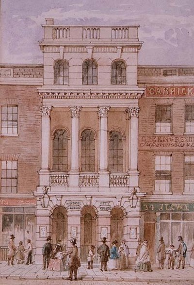 City of London Theatre, Bishopsgate von Robert Blemell (attr. to) Schnebbelie