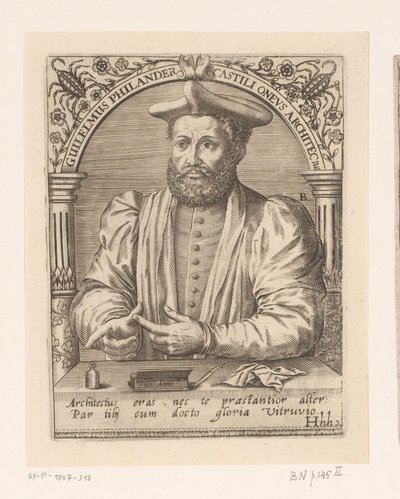 Porträt von Guillaume Philandrier (Serie Porträts von fünfzehnten- und sechzehnten Jahrhundert Gelehrten) von Robert Boissard
