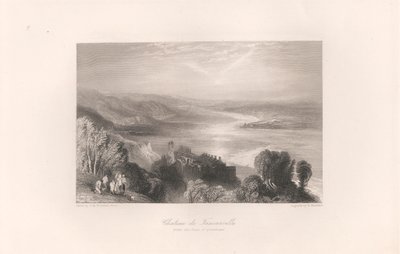 Chateau de Tancarville, mit der Stadt Quilleboeuf von Robert Brandard