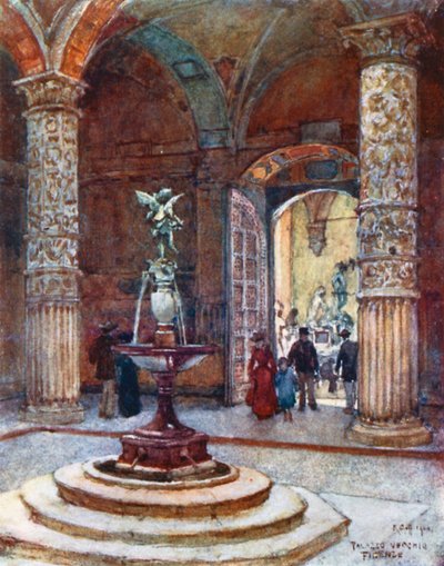 Innenhof des Palazzo Vecchio von Robert Charles Goff