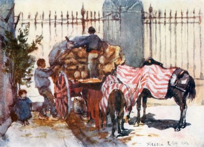 Beladen eines Wagens mit Weinflaschen von Robert Charles Goff