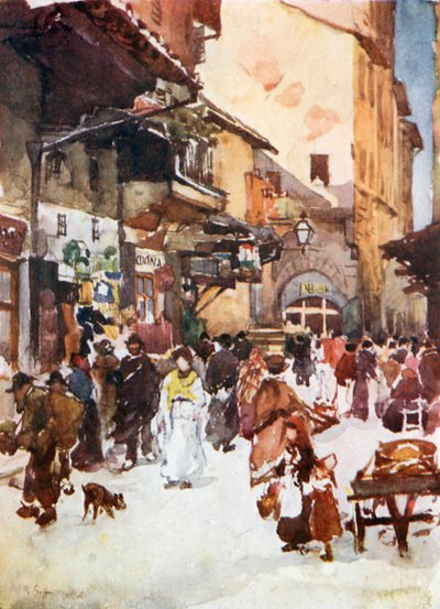 Studie im Mercato Vecchio im Jahr 1884, vor der Zerstörung des Ghettos von Robert Charles Goff