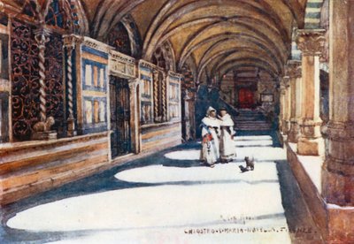 Der grüne Kreuzgang von Santa Maria Novella von Robert Charles Goff