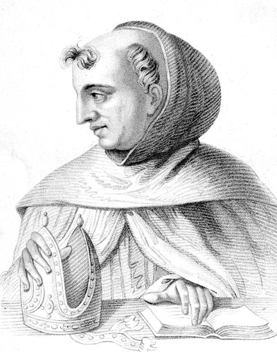 Deutscher Dominikanermönch, Wissenschaftler, Philosoph und Theologe, Kupferstich von Cooper Rober von Robert Cooper