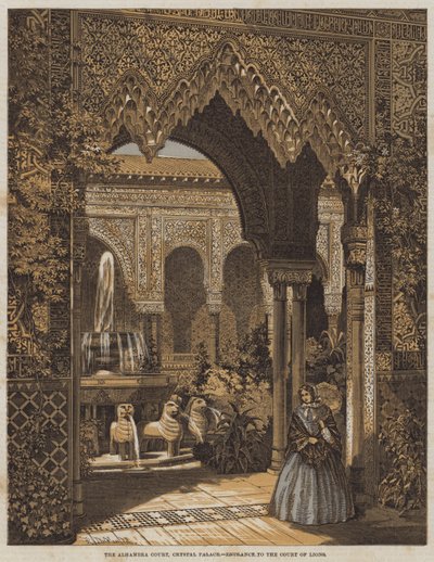 Der Alhambra-Hof, Crystal Palace, Eingang zum Löwenhof von Robert Dudley