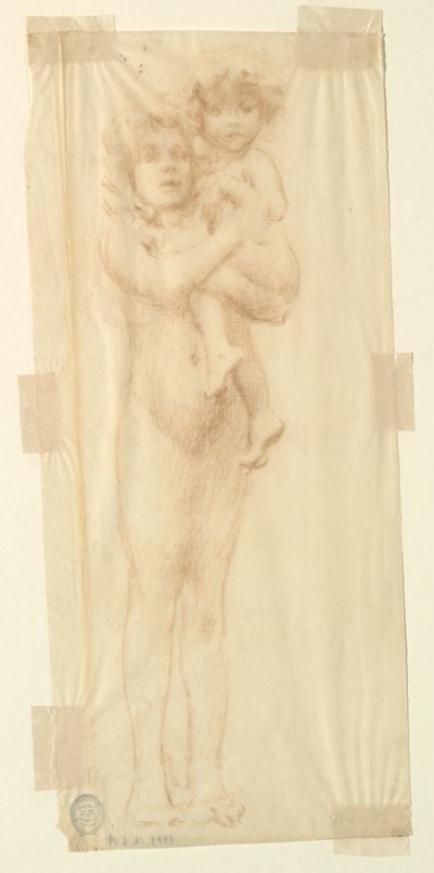 Studie für eine Frau mit Kind, „Weinfest“, Mendelssohn Glee Club, New York, NY von Robert Frederick Blum
