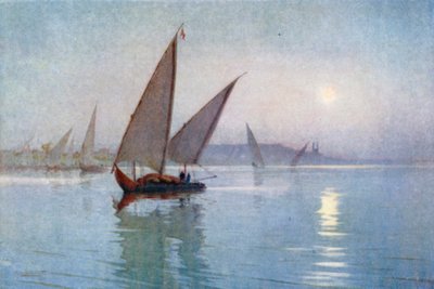 Mondlicht auf dem Nil, unterhalb von Kairo von Robert George Talbot Kelly