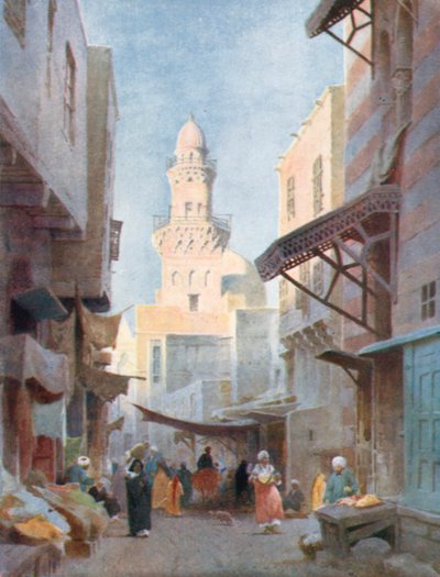 Die Gamalieh und die Moschee des Sultans Babaas, Kairo von Robert George Talbot Kelly