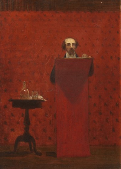 Charles Dickens hält eine öffentliche Lesung, 1858 von Robert Hannah