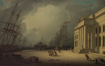 Das Zollhaus in Greenock, Schottland, 1828 von Robert Salmon