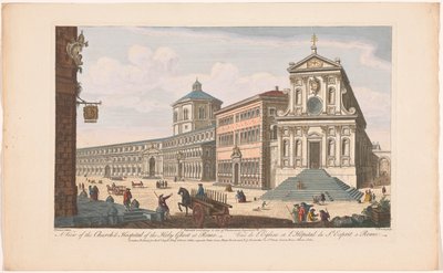 Ansicht der Kirche Santo Spirito in Sassia in Rom von Robert Sayer