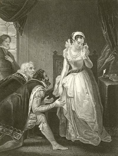 Lady Jane Grey lehnt die Krone ab von Robert Smirke