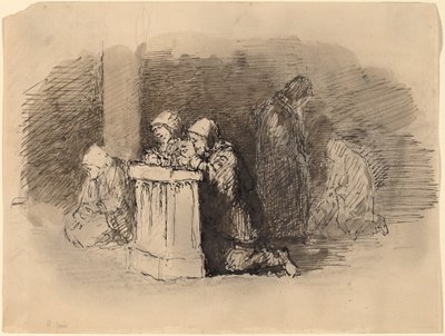 Betende Figuren in einer Kirche, Florenz von Robert Walter Weir