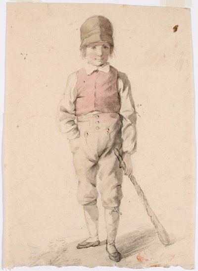 Stehender Junge mit Stock in der linken Hand von Robert Wilhelm Ekman