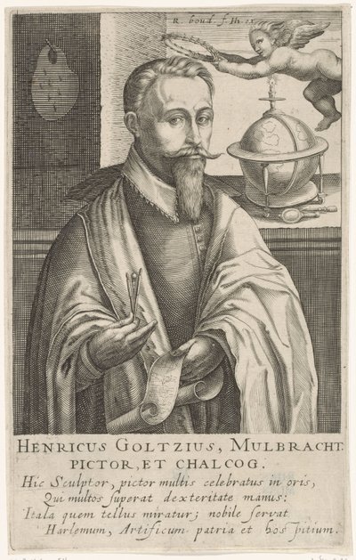 Porträt von Hendrik Goltzius, ca. 1610 (Gravur) von Robert Willemsz de Baudous