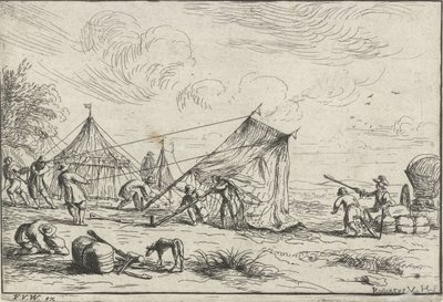 Aufstellen eines Zeltes von Robert van den Hoecke