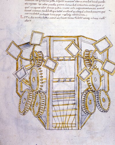 Kunst des Krieges: Studie über militärische Maschinen, Illustration aus 